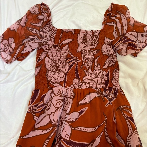 Floral Dress in Pink and Brown - Picture 4 of 4